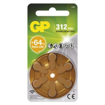 GP Gombelem hallókészülékekbe ZA312 6db/bliszter kép