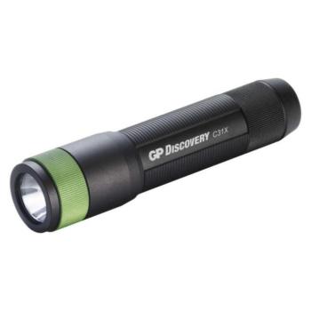GP LED Zseblámpa C31X + 1× LR6, 100, fekete, IPX4, P8507 kép