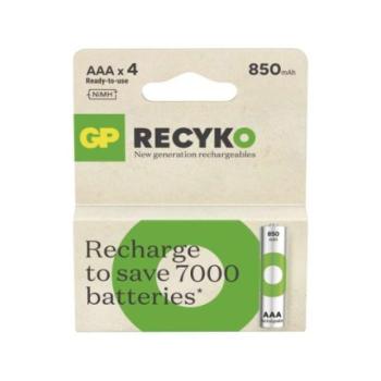 GP ReCyko NiMH Akkumulátor HR03 (AAA) 850mAh 4db kép