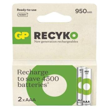 GP ReCyko NiMH Akkumulátor HR03 (AAA) 950mAh 2db, 1,2V, B25112 kép