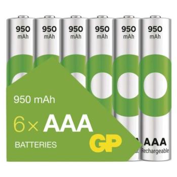 GP ReCyko NiMH Akkumulátor HR03 (AAA) 950mAh 6db, 1,2V, B2511V kép