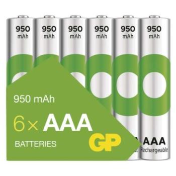 GP ReCyko NiMH Akkumulátor HR03 (AAA) 950mAh 6db kép