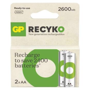 GP ReCyko NiMH Akkumulátor HR6 (AA) 2600mAh 2db, 1,2V, B25272 kép