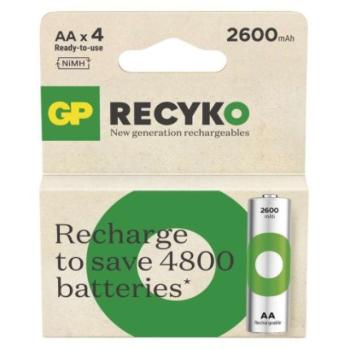GP ReCyko NiMH Akkumulátor HR6 (AA) 2600mAh 4db kép