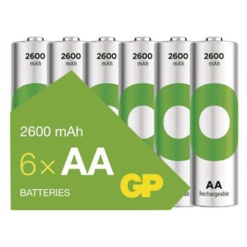 GP ReCyko NiMH Akkumulátor HR6 (AA) 2600mAh 6db kép