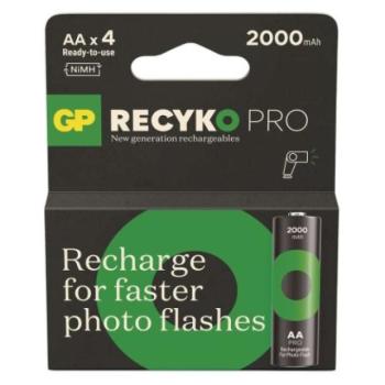GP ReCyko Pro Photo Flash NiMH Akkumulátor HR6 (AA) 4db kép