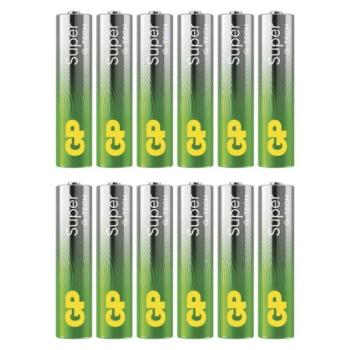 GP Super Alkáli elem AAA 12db/fólia, display box, 1,5V, B0114T kép