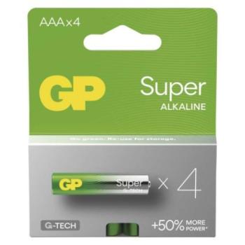 GP Super Alkáli elem AAA 4db kép