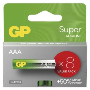 GP Super Alkáli elem AAA 8db kép