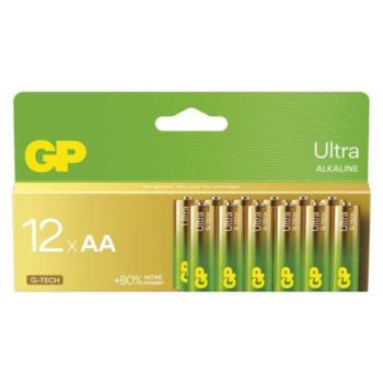 GP Ultra Alkáli elem AA 12db, 1,5V, B0222F kép