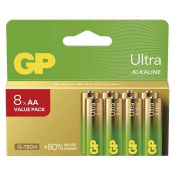 GP Ultra Alkáli elem AA 8db, 1,5V, B02238 kép