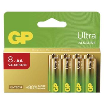 GP Ultra Alkáli elem AA 8db kép