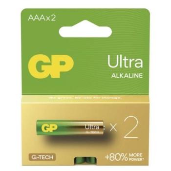 GP Ultra Alkáli elem AAA 2db, 1,5V, B02112 kép