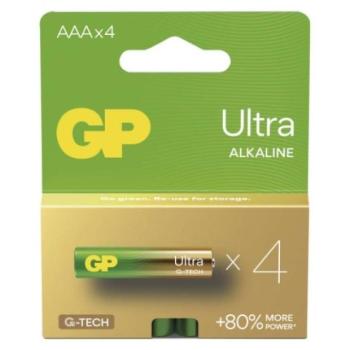 GP Ultra Alkáli elem AAA 4db kép