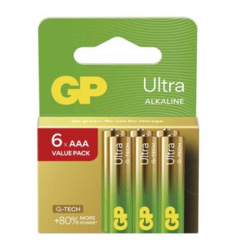 GP Ultra Alkáli elem AAA 6 db, 1,5V, B0211V