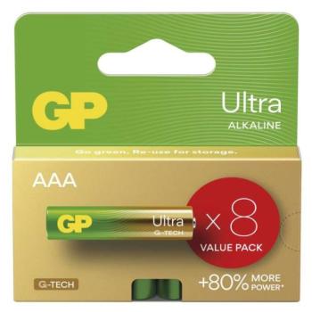 GP Ultra Alkáli elem AAA 8db kép