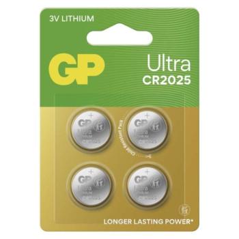 GP Ultra Lítium gombelem CR2025 4db/bliszter kép