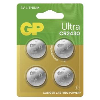 GP Ultra Lítium gombelem CR2430 4db/bliszter, 3V, B32304 kép