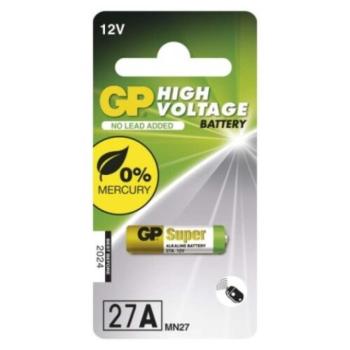 GP Ultra Plus 27AF (MN27, V27GA) 12 V-os speciális lúgos elem, 1 db, 12V, B13011 kép