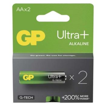 GP Ultra Plus Alkáli elem AA 2db, 1,5V, B03212
