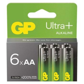 GP Ultra Plus Alkáli elem AA 6db, 1,5V, B03216 kép