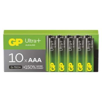 GP Ultra Plus Alkáli elem AAA 10db, 1,5V, B0314G kép