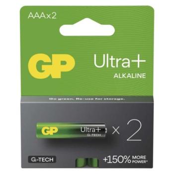GP Ultra Plus Alkáli elem AAA 2db kép