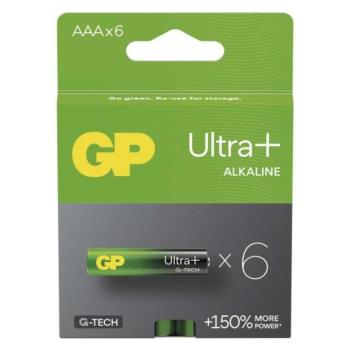 GP Ultra Plus Alkáli elem AAA 6db kép