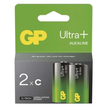 GP Ultra Plus Alkáli elem LR14 (C) 2db kép