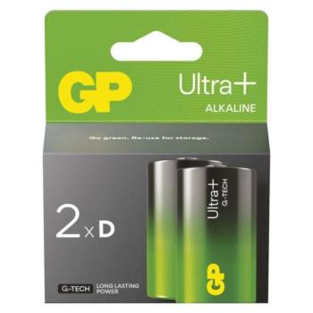 GP Ultra Plus Alkáli elem LR20 (D) 2db, 1,5V, B03412 kép