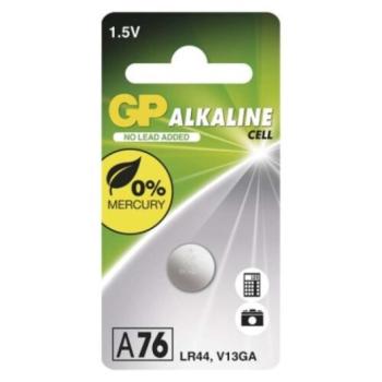 GP Ultra Plus Alkáli gombelem LR44 (A76F) 1db/bliszter, 1,5V, B13762 kép