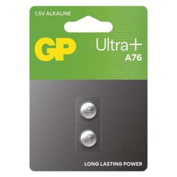 GP Ultra Plus Alkáli gombelem LR44 (A76F) 2db/bliszter kép