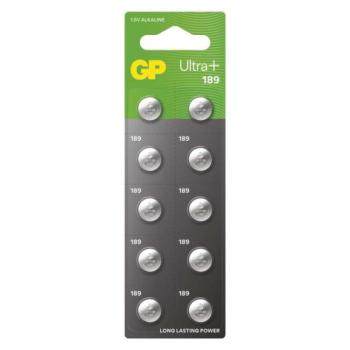 GP Ultra Plus Alkáli gombelem LR54 (189F) 10db/bliszter kép