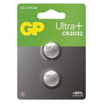 GP Ultra plus Lítium gombelem CR2032 2db/bliszter kép