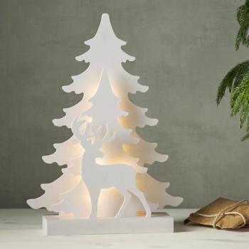 Grandy LED deco lámpa, rénszarvas és fenyők, 41 cm kép