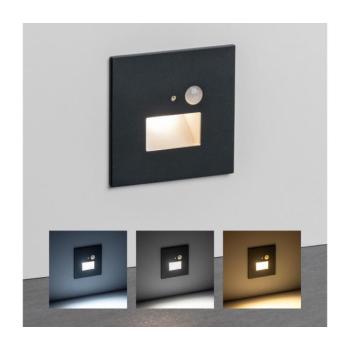 Greenlux LED lépcsővilágító lámpatest mozgásérzékelővel LED/1,5W/230V 3000/4000/6000K antracit kép