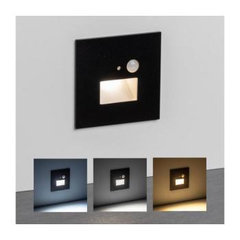 Greenlux LED lépcsővilágító lámpatest mozgásérzékelővel LED/1,5W/230V 3000/4000/6000K fekete kép