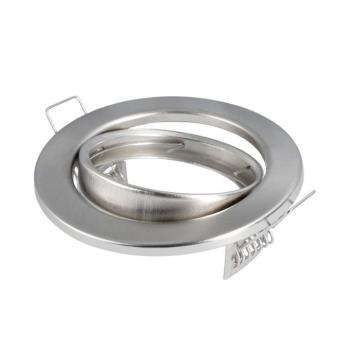 GU10/MR16 spot lámpa keret beépíthető kör alakú, inox, Optonica, 5098 kép