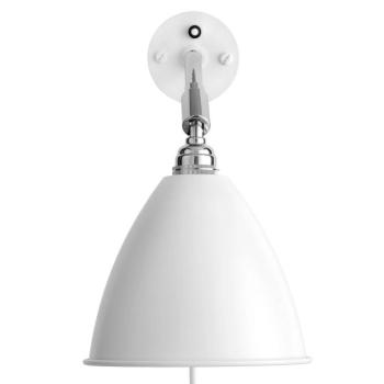 Gubi Bestlite BL7 fali világítás, fehér/króm, Ø 16 cm, E14 kép