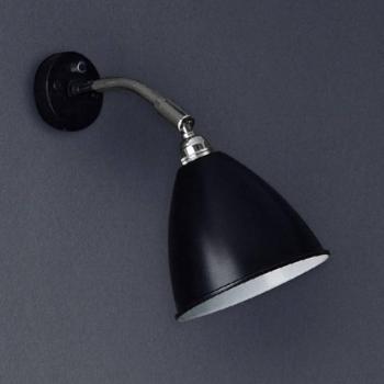Gubi Bestlite BL7 fali világítás, fekete/króm, Ø 16 cm, E14 kép