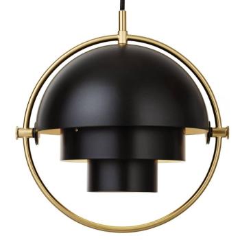 Gubi Multi-Lite lógó világítás, Ø 27 cm, sárgaréz/fekete kép