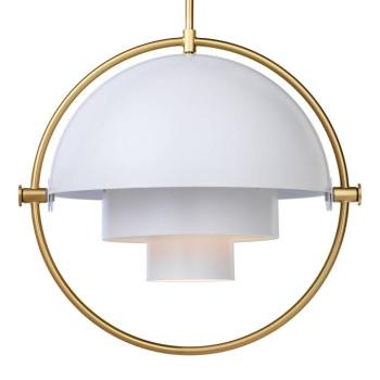 GUBI függőlámpa Multi-Lite, Ø 36 cm, sárgaréz/fehér kép
