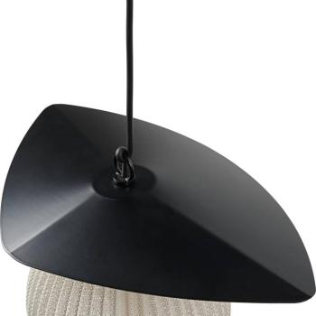 Gubi Satellite kültéri függesztett lámpa, 45x27 cm, fekete/krémfehér kép