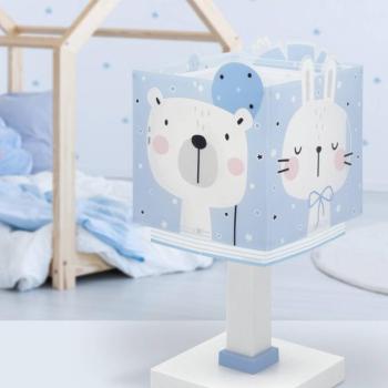 Gyerek asztali lámpa Baby Jungle, kék, G4, szélesség 14 cm kép