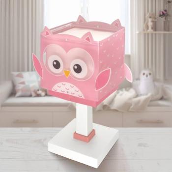 Gyerek asztali lámpa Little Pink Owl, G4, szélesség 14 cm kép