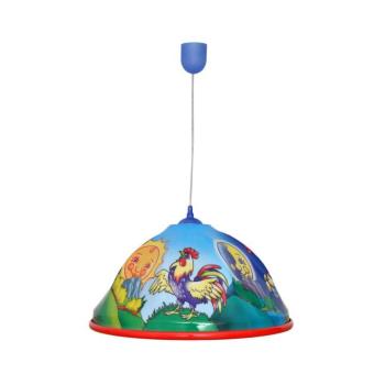 Gyerek csillár zsinóron ROOSTER 1xE27/15W/230V WLA-06 KOGUT CZERWONY kép