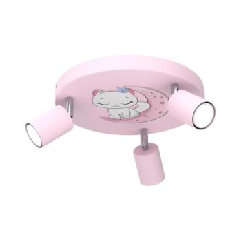 Gyerek spotlámpa FUN 3xGU10/8W/230V rózsaszín/macska 9379 kép