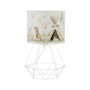 Gyerekszobai asztali lámpa KIDS ROOM 1xE27/60W/230V, átmérő 18 cm, állatfigurás H0965 kép