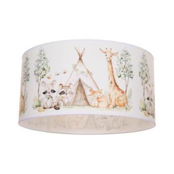 Gyerekszobai mennyezeti lámpa KIDS ROOM 1xE27/60W/230V, átmérő 40 cm, állatmintás H0958 kép