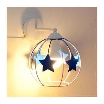 Gyermek fali lámpa STARS 1xE27/15W/230V kék/fehér KK-1385/1 WT+BL kép